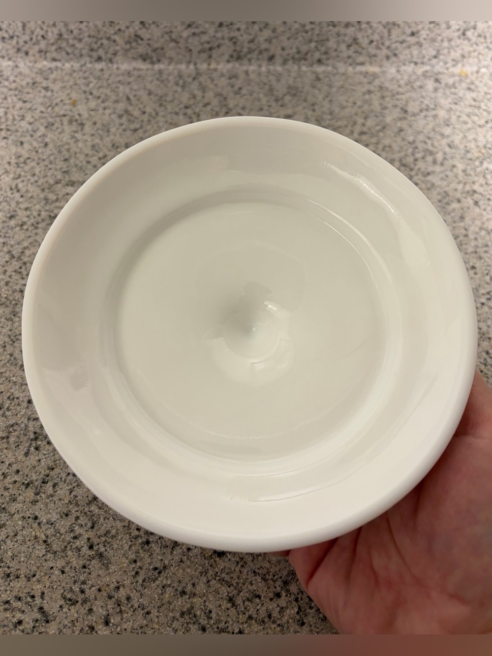 White Milk Glass Compote with Grape Leaf Motif - Picture 6 of 10